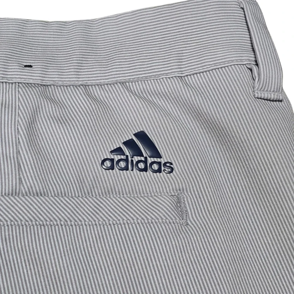 Adidas Golf Pants Mens Micro Stripe Performance Trousers Grey 40x30‎ (29 Actual)
